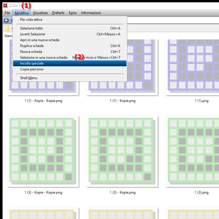 Come posso incollare il contenuto in Esplora file